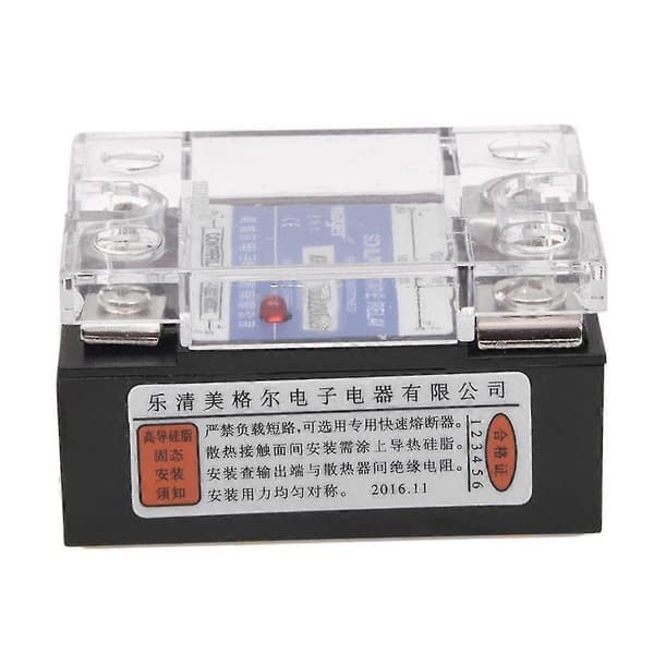 DC till DC Enfas Solid State Relä SSR 25A 3-32V 5-220V Med Transparent Skydd