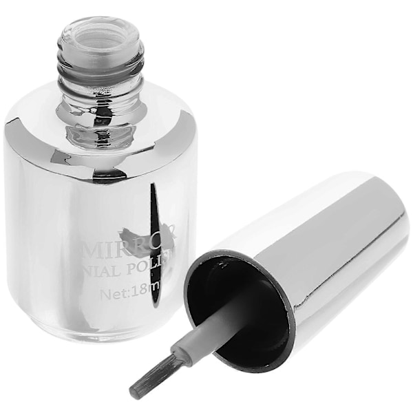 Spegel Nagellack Metallisk Färg Nagellack Nagelkonst Gel Tillbehör (12# Silver)