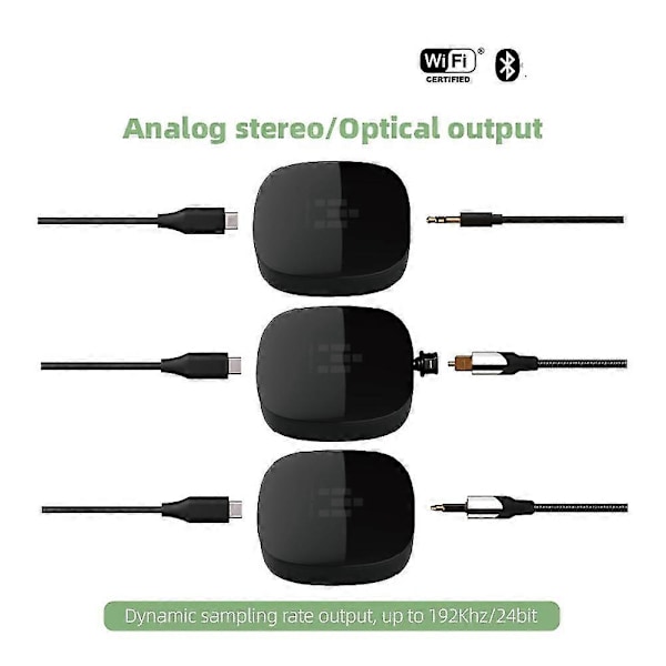 Langaton Wifi 2.4g/5g & Bluetooth 5.0 Audio Receiver Musiikkisoitin Multi Room Push System Tukee A:ta