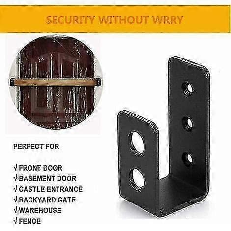 U-formad säkerhetsstång - 2x4 dörrfästen (2-pack) - Kraftigt stål/YY