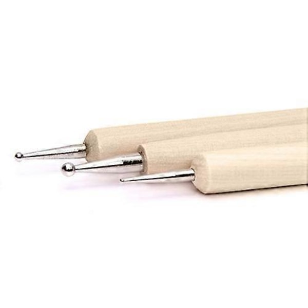 3 stk. Kugle Stylus Værktøjssæt til Prægning af Mønstre DIY Ler Skulptur Modellering