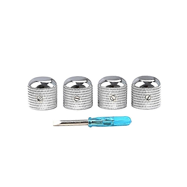 4 st Metall Gitarr T Volymknapp Potentiometer Hatt Lock Gitarr S-knapp Med Hål G