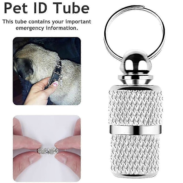 10 Stk. Adresse Tag Hunde Kat Hundetegn Dyretag Med Nøglering Hundetegn Halsbånd T