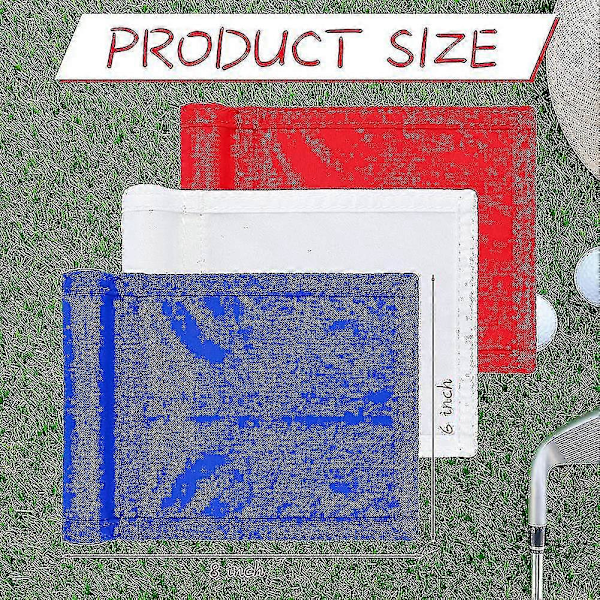 3 stk. Golf Flagg Solid Golf Flagg med Rørinnlegg Vanntette Putting Golf Flagg 20 x 15 cm