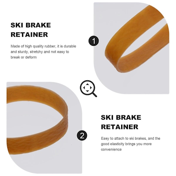 1 Sett Elastisk Skibremsebånd Gummifeste Tykke Snowboardbremsefester