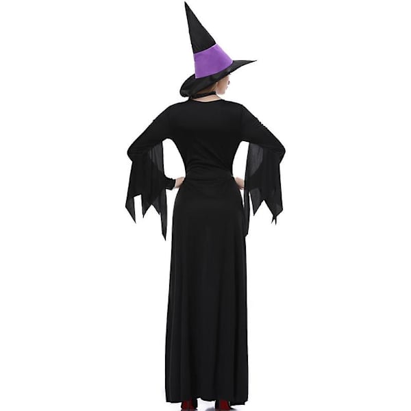 Karneval Halloween Dame Lilla Vampyr Heks Kostume Klassisk Glamour Græskar Spøgelsesagtig Cosplay Fancy Festkjole L