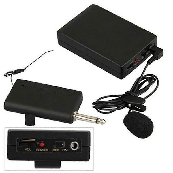 Trådløs Sender Modtager Lavalier Revers Clip-on Mikrofon Scene Mikrofonsystem