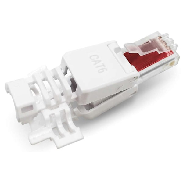 20 Netværksstik Værktøjsfri Rj45 Cat6 Lan Utp Kabelstik Uden Værktøj Cat5 Cat7 Installationskabel P