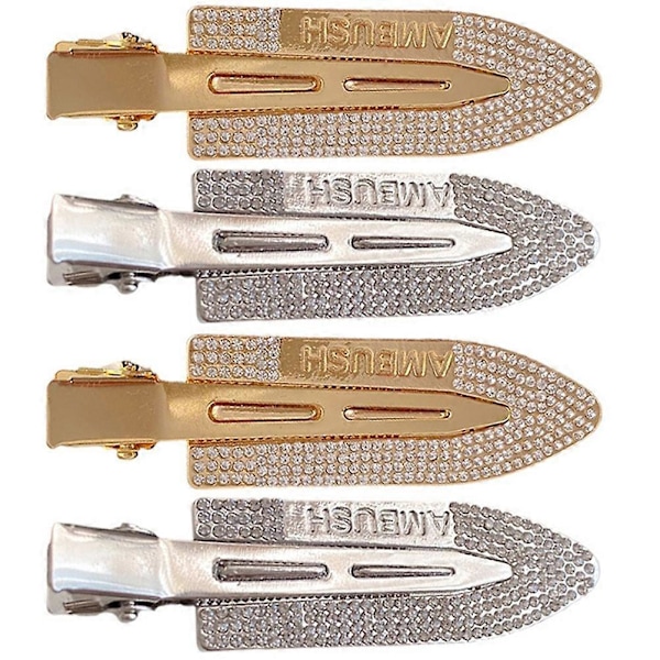 4 st No Crease Hårklämmor Inga Böj Hårklämmor Lugg Hårklämma Barrett för Kvinnor Flickor