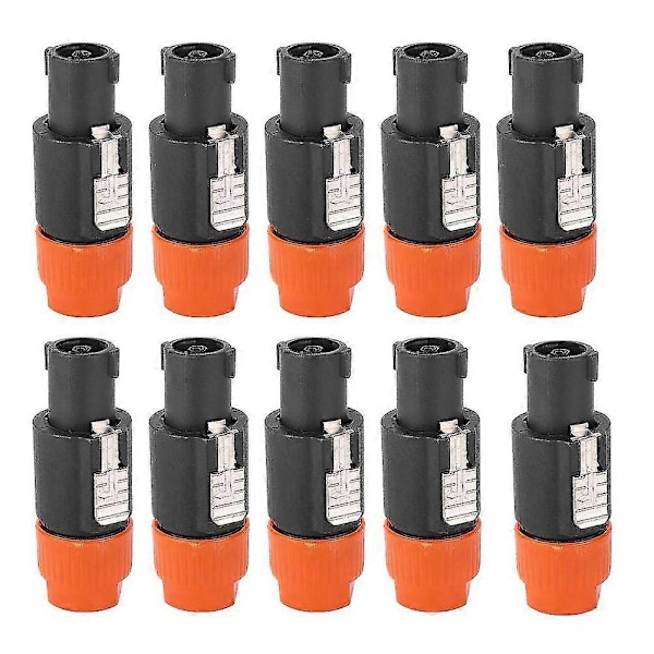 20 st 4-polig 4-stift Nl4fc Kontakt Ohm Plug Högtalare Ljudkabel Kontakt Adapter 4 Stift Speakon Hona Ja
