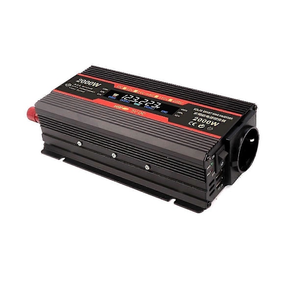 Intellint Inverter 2000w 12v Til Ac Transformator Bilholder Inverter Solcellekonvertering