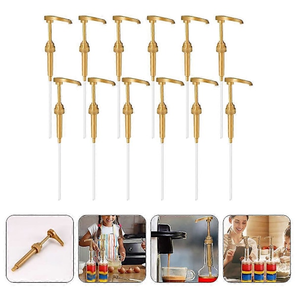12 st Sirapsdispenserpumpar Sirapsflaskpumpar Sirapspumpar Ersättningspump för sirapsflaska