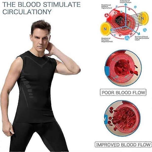 Menionic Turmalin Holdningskorrigerende Vest, Menionic Turmalin Holdningskorrigerende Vest, Holdningskorrigering WHITE B 2XL
