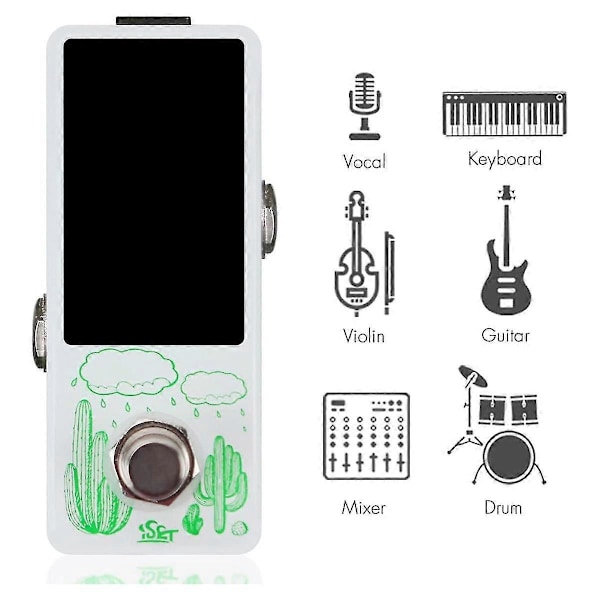 Pedal Hög Precision Kromatisk Auto Med LCD-Display För Gitarr Violin True Bypass