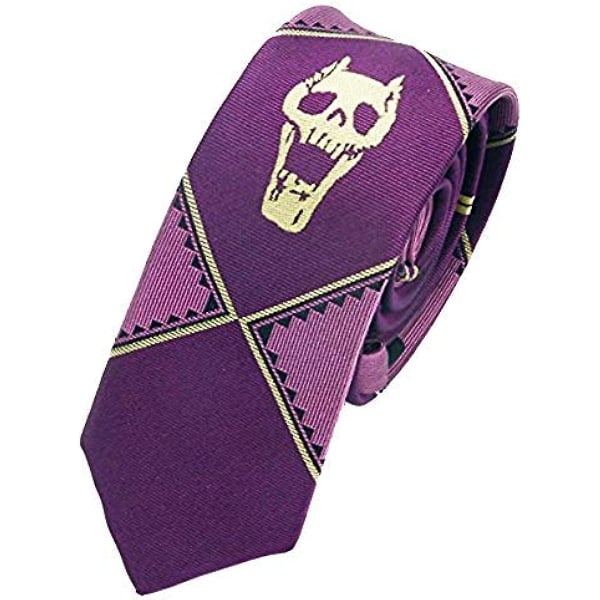 Tonåringar Vuxna Män Kvinnor Slips Skelett Siden Slips För Daglig Cosplay Halloween Kostym Rekvisita (lila)