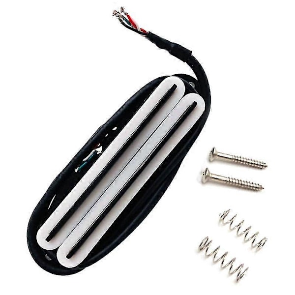 Hot Rail Pickups Dubbelspår 11k Alnico5 Gitarrpickup Passar Strat Squier Tele Elgitarr, Vit