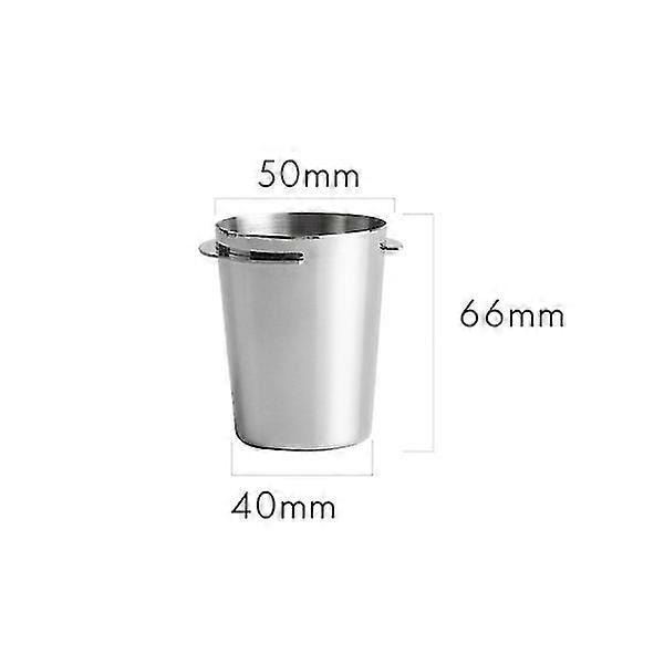 Kaffedoseringkopp i rustfritt stål, pulvermaterdel for 51-53 mm espressomaskin