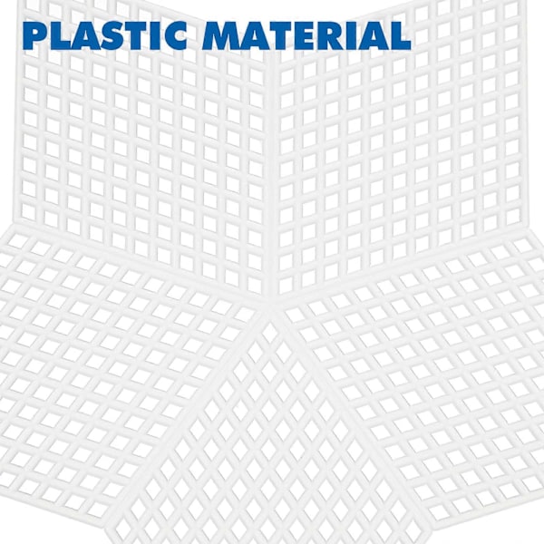 10 stk. Plast Mesh Ark Broderi Garn Håndværk Stjerneform DIY Mesh Ark