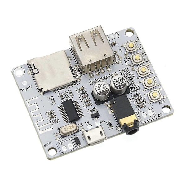 2 stk Bluetooth Audio Mottakerkort Med Usb Tf Kortspor Dekoding Forforsterker Utgang A7-004 5v Wi