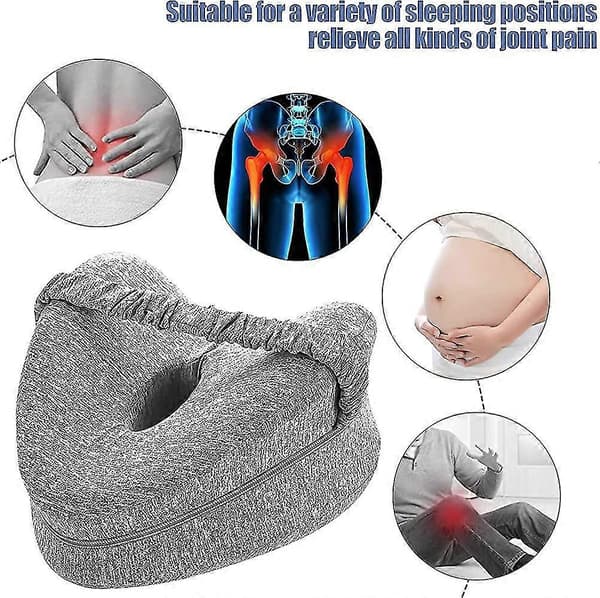 Kneepute mellom bena for soving, memory foam knepute for soving