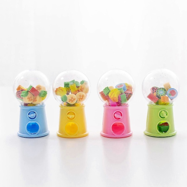 Mini Frugt Gashapon Viskelæder Maskine Viskelæder Dispenser Børn Papirvarer Skoleartikler Børnegave