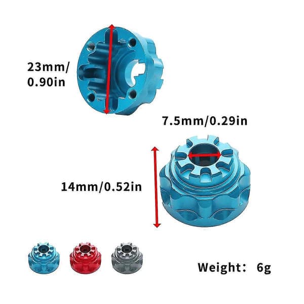 1 stk. Metal / Differentialhus Til Rc Bil 1/10 4 -4 -6