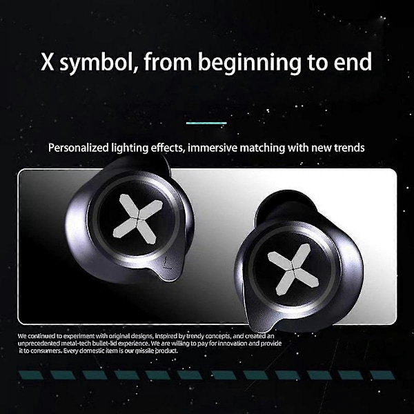 Jx60 Trådløse Bluetooth In-ear Hodetelefoner Tws Gaming Digital Skjerm Støyreduserende Hodetelefoner Med