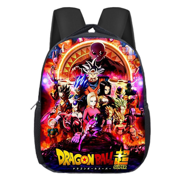 Dragon Ball -reppu tytöille ja pojille, 12 tuuman koululaukku, Goku-koululaukku lapsille, päiväkodin koululaukku Multicolor