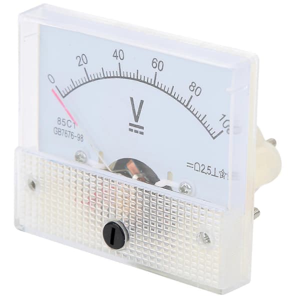 Pointer DC Voltmeter Panel Volt Spenningsmåler Måleinstrument 85C1 DC 0~100V