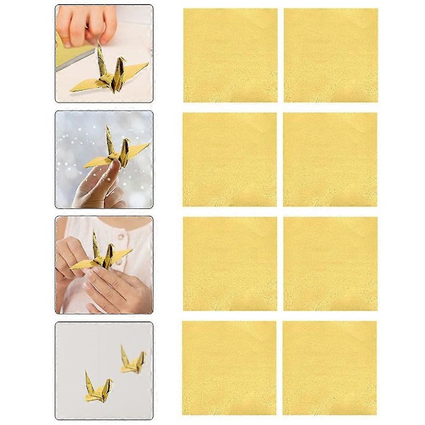 100 ark glänsande origamipapper pärlbelagt papper fyrkantigt origamipapper handgjort hantverk