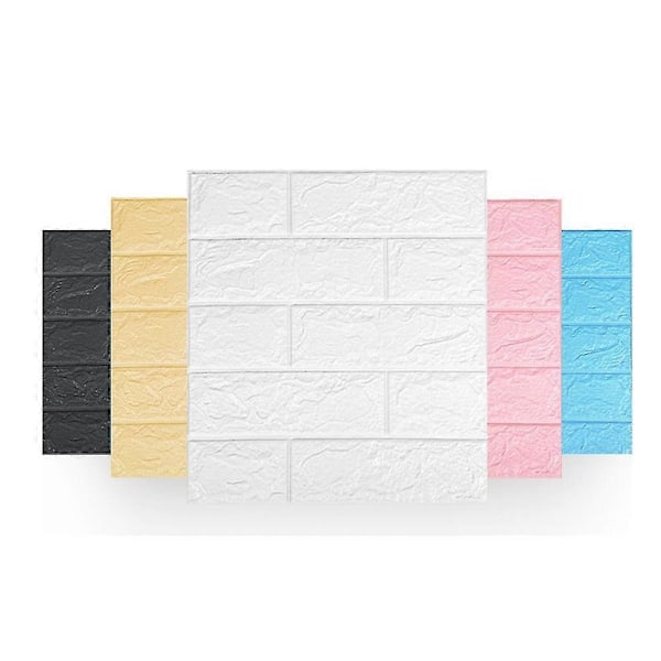 20 stk 35x38.5cm 3d Veggklistremerker Selvklebende Skum Murstein Rom Dekor DIY Tapet Veggdekor Vegg S