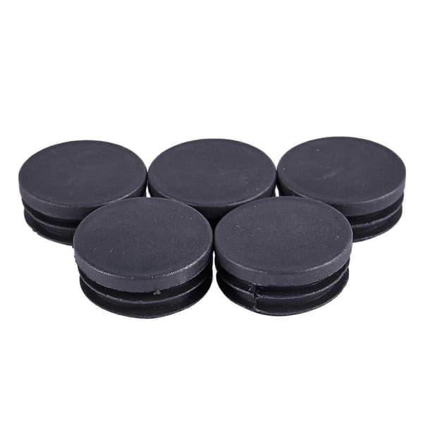 Plastkapslar Runda Rör Insats Skydd 40mm Dia 5 st Svart