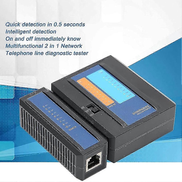 Rj45 Netværkskabeltester, Fjernbetjent Detektion Led Status Display Rj45 Kabeltester Til Cat8