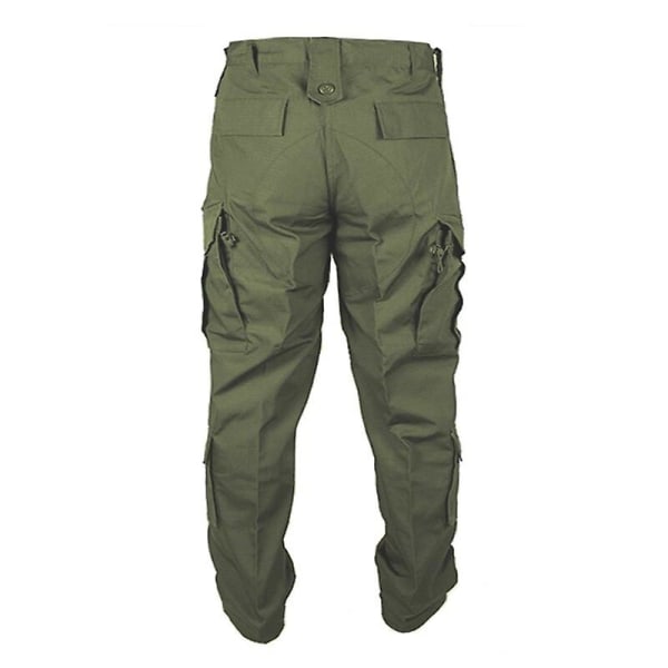 Män Militär Taktisk Armé Grön Kamouflage Overall Combat Byxor Python black M