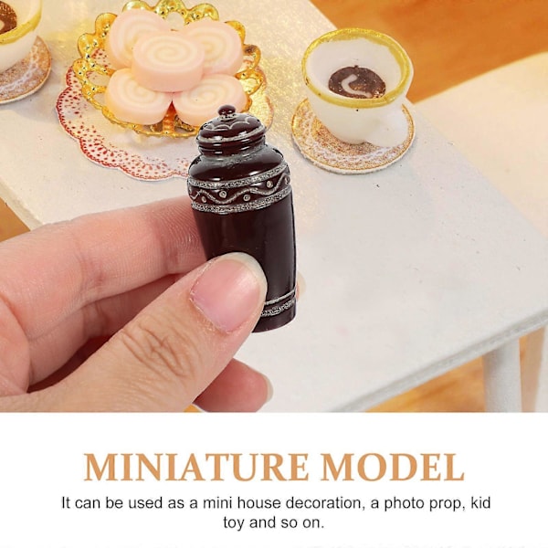 6 stk. Miniature Krukke til Tiny House DIY Tilbehør Mini Dekor DIY Ornament Dukkehus Tilbehør