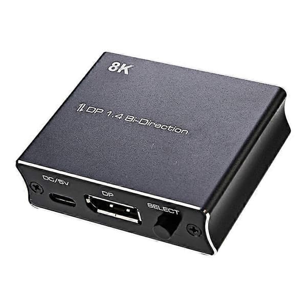 DP Switch Bi-Directionel Lydudtræk 8K@30Hz 4K@120Hz DisplayPort 1.4 1X2 2x1 KVM Switch Splitter til Projektor