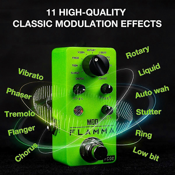 Fc05 Modulasjon Multi Effekt Pedal Mod Gitar Pedal 11 Moduser Phaser Tremolo Auto