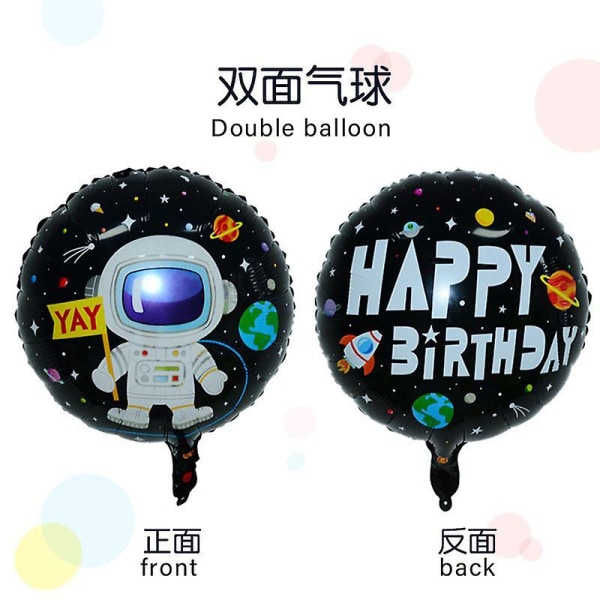 Yttre rymden Födelsedag raketballonger Astronaut folieballonger Ufo-ballong Barn Pojkar Yttre universum Födelsedagsfest Balongleksaker style 6
