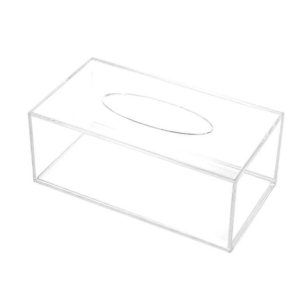 Klar Akryl Tissue Box Hållare Enkel Rektangulär Pappersservettbehållare Organizer för Bil Hem Sidobord