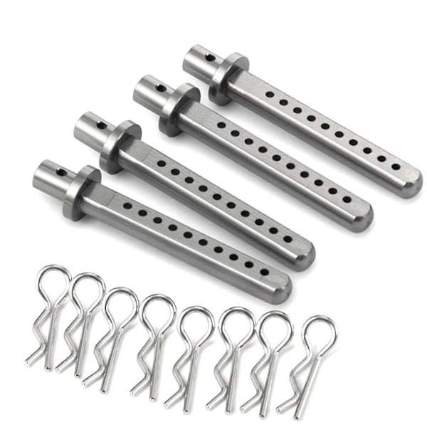 4st Aluminium Karossfästen Bilskal Fixeringskolumn Del Modell Tillbehör För 1/10 Rc Crawler Ax