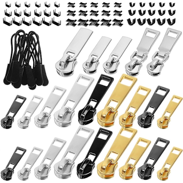 1 Set Dragkedjereparationssats Dragkedjekläpp Ersättning Dragkedjestopp Dragkedjereparationsdelar Dragkedjeersättning Dragkedjefix