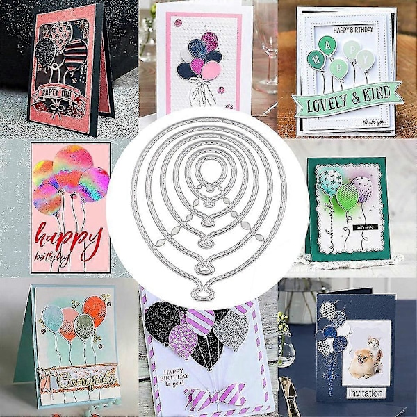 Balloner Skærestencils, balloner Metal Skabelonforme Dekoration Prægning Stencils Til DIY Scrapbog