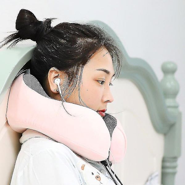 U-formad resekudde memory foam nackkudde tupplurskudde Gray