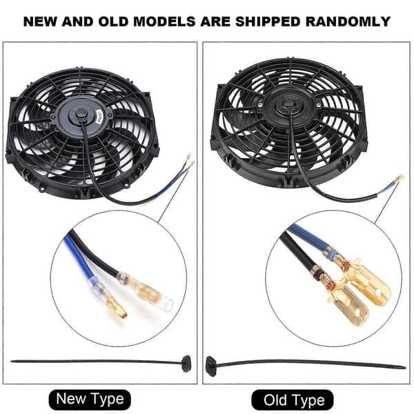 12 tommer Universal Tynd Bil Push Pull Elektrisk Motor Køleventilator 12V med Monteringssæt