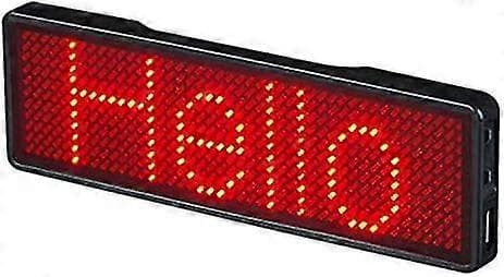 LED Navneskilt - Bluetooth Oppladbar DIY Programmerbar Rullende Meldingstavle (Type 2)