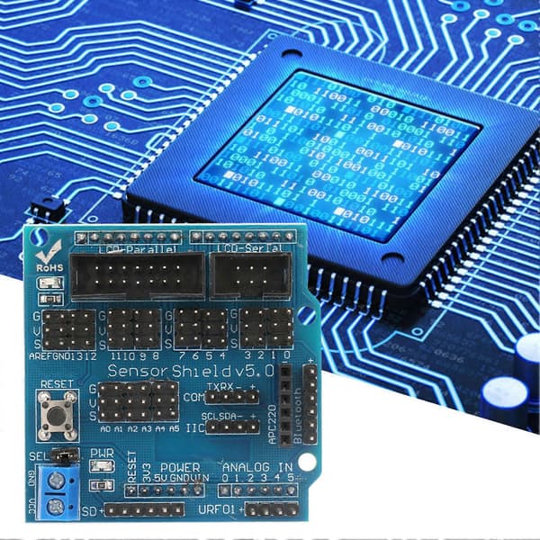 Sensor Shield V5.0 Udvidelseskortmodul Understøtter Ultralydssensorport, 12864 S/P Port