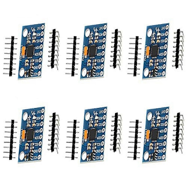 6st -521mpu-6050 Modul 3-axlig Accelerometer 6 Dof Gyroskop Sensormodul 16bit AD-omvandlare Data