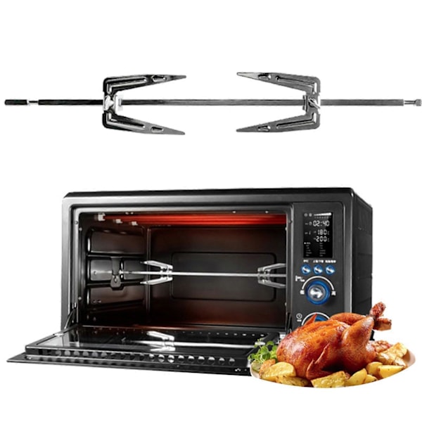 Rostgaffel Justerbar Rostfri Kycklingkött Grillställ för Hemmet