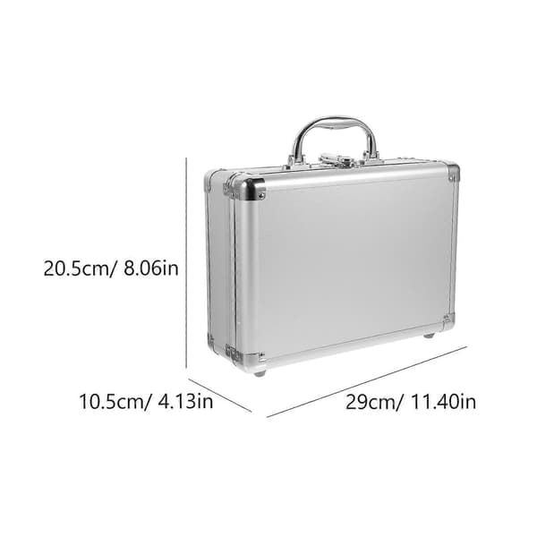Aluminiumslegering Dokumentmappe Stærk Hård Container Kuffert Makeup Værktøjsopbevaring Dokumentmappe