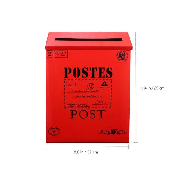 1 stk. Multifunksjonell Postkasse Slitesterk Postkasse Dekor Fotorekvisitter for Dekorasjon